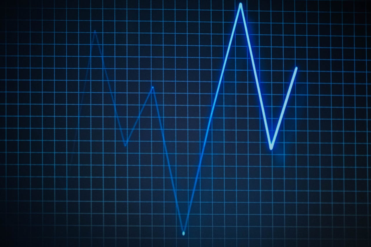 The Art of Drawing Readers In: Your attractive post title goes here ECG graph on a grid background symbolizing heartbeat and medical data.